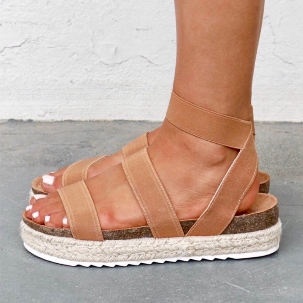 ASHLEY espadrille sandals camel - Picture 6 of 8